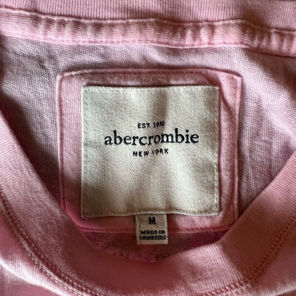 Y2K Abercrombie Pink and Green Fitted Tee 6th Div Vintage Stitched Varsity - Picture 5 of 5